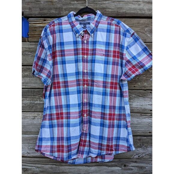 Tommy Hilfiger button down size XXL custom fit shirt. - Picture 1 of 8